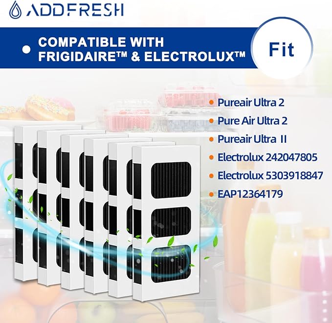Refrigerator Air Filter Replacement Compatible with Paultra2 Frigidaire PureAir Ultra 2 - Pure Air Ultra 2 - Pureair Ultra ii and Electrolux - Part 242047805 and 5303918847-6 Filters