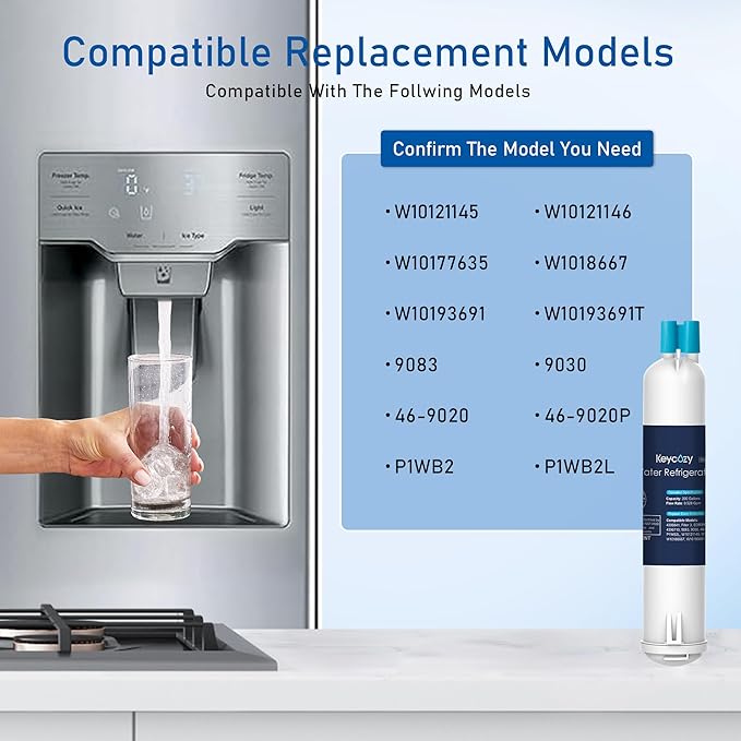 Edr3rxd1 4396841 Refrigerator Water Filter Replacement For Everydrop Filter 3,4396710,Kenmore 46-9083,46-9030,9030, 9083, kad3rxd1, Whirlpool whr3rxd1, 9030, 460-9083, 4396841, 4396710, 1 Pack