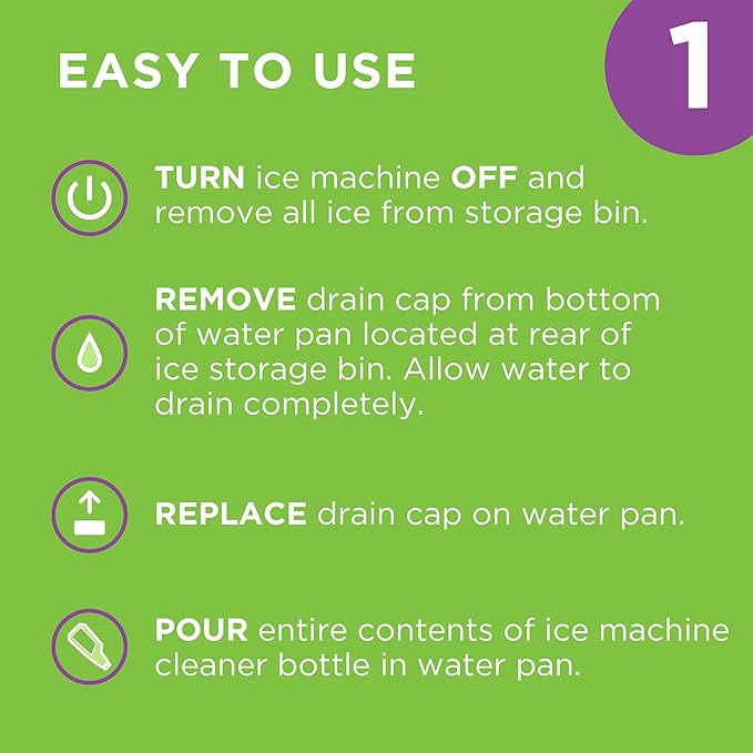 Everydrop by Whirlpool Ice and Water Refrigerator Filter 4, EDR4RXD1, Single-Pack + Affresh Ice Machine Cleaner