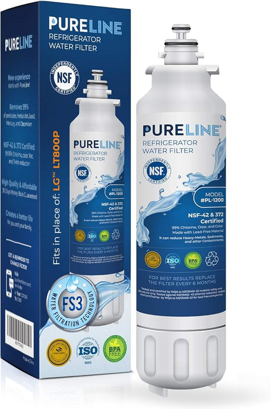 Pureline LT800P Replacement Kenmore 9490, Kenmoreclear 46-9490, LG LT800P, ADQ73613401, ADQ73613402, ADQ73613408, ADQ75795104, LSXS26326S, LMXC23746S, LMXC23746D, Refrigerator Water Filter.