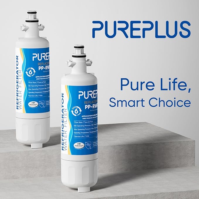 PUREPLUS 469690 LT700P Replacement for LG Kenmore Elite 9690, ADQ36006102, ADQ36006101, LFXS30766S, LFX28968ST, LFX31925ST, LFX31945ST, RWF1052, LT120F, Refrigerator Water and Air Filter Combo, 2Pack