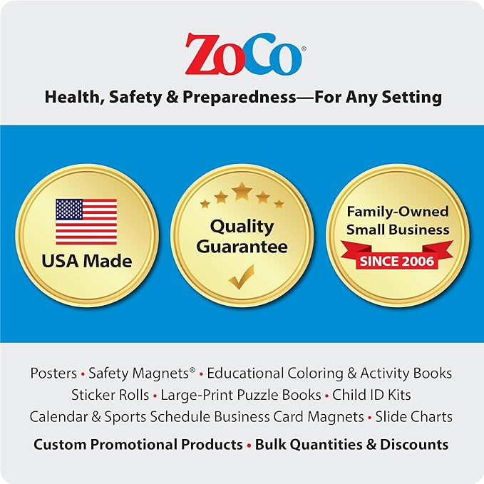 ZOCO – A Trip to the Doctor's Office – Custom Promotional Coloring Books (250 Bulk Pack, Without Crayons) – Games, Puzzles, Activities – Health Handout for Kids