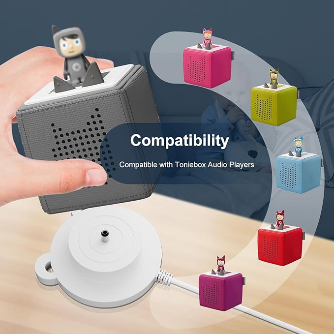 USB Charging Station for Toniebox Extra Charger, Compatible with Tonie Box Audio Player Charging Cord