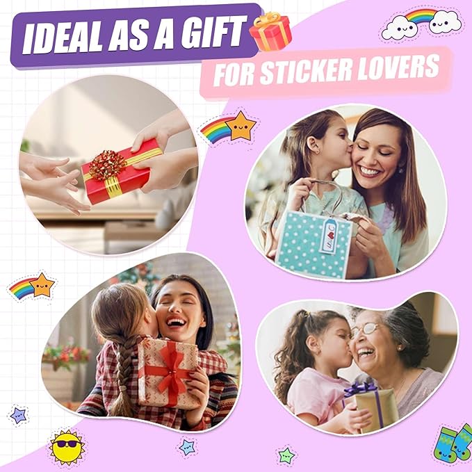 BetterJonny 2 Pcs Reusable Sticker Book Collecting Album Blank Sticker Storage Organizer Book A5 Size with 64 Sheets Release Paper for Collecting Stickers, Labels