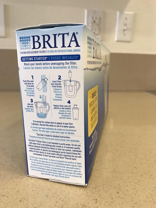 Brita Standard Water Filter, Standard Replacement Filters for Pitchers and Dispensers, BPA Free - 5 Count