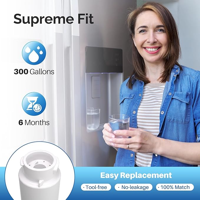 ICEPURE RWF5800A Compatible with Frigidaire EPTWFU01, EWF02, Ultra 2, EPTWFUO1, Pure Source Ultra II Refrigerator Water Filter and Pureair Ultra 2 Air Filter, 1 Combo