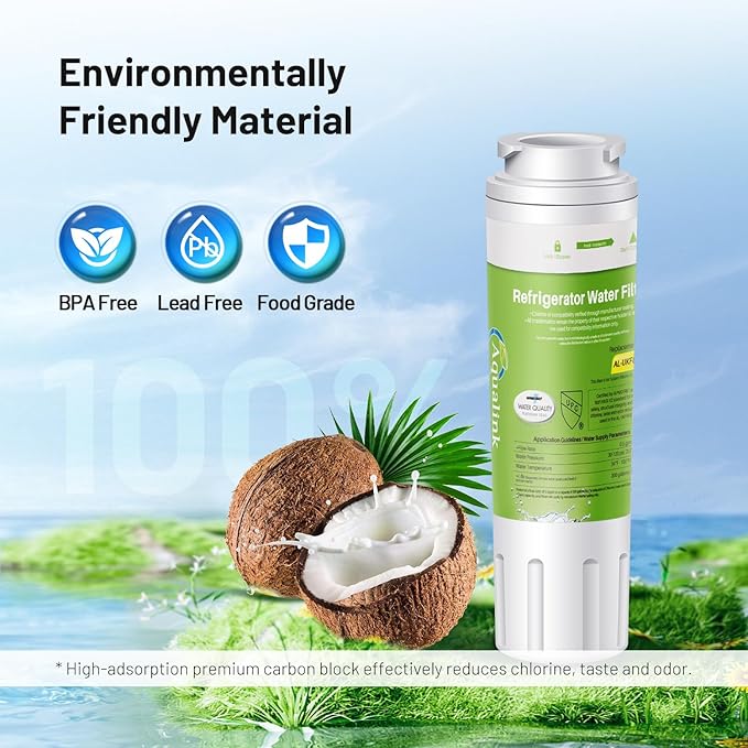 AQUALINK Replacement for EveryDrop Filter 4, Whirlpool UKF8001, 4396395, Maytag UKF8001AXX-200, UKF8001AXX-750, WD-F07, RWF0900A Refrigerator Water Filter, 3 Filters