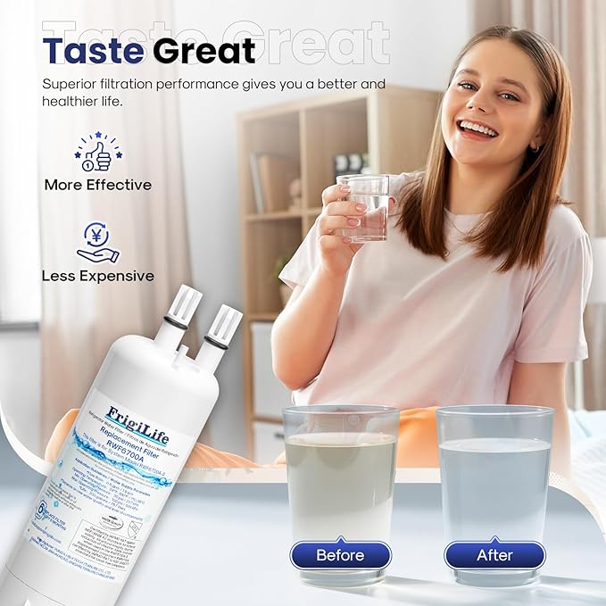 W10295370A Refrigerator Water Filter Compatible with EDR1RXD1, Everydrop® Filter 1, EDR1RXD1B, WHR1RXD1, KAD1RXD1, 46-9081, 46-9930, P5WB2L, P8RFWB2L, 3Pack