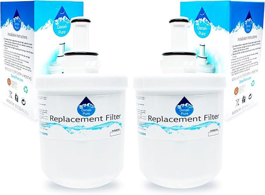 2-Pack Replacement for Samsung RF266AASH Refrigerator Water Filter - Compatible with Samsung DA29-00003G, Samsung DA29-00003B, Samsung DA29-00003A Fridge Water Filter Cartridge