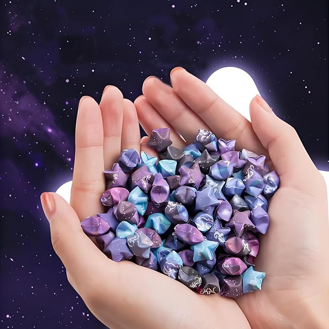 1080 Sheets Starlit Sky Origami Star Paper Strips 16 Different Styles Lucky Paper Stars Strips for DIY Handmade Crafts