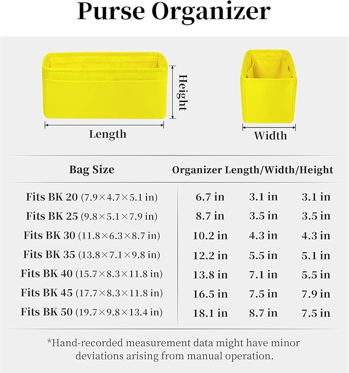 Purse Organizer Insert for Birkin 40, Lightweight & Soft Satin Organizer Insert with Pockets for Woman Bags, Ideal for Travel, Shopping, and Daily Use, Multicolor Options(Lime, BK 40)