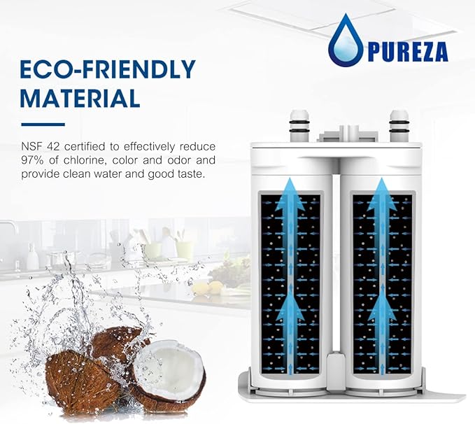 MARRIOTTO WF2CB Water Filter - Compatible with Pure Source 2 Water Filter, WF2CB, NGFC2000, FC100, Kenmore 469911, 469916, 2 Pack