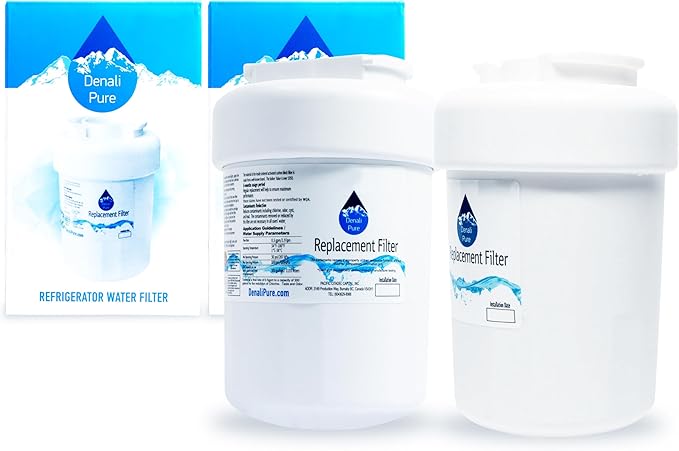 Denali Pure 2-Pack Replacement for GE DSHF6VGBCCBB Refrigerator Water Filter - Compatible with GE MWF, MWFP Fridge Water Filter Cartridge