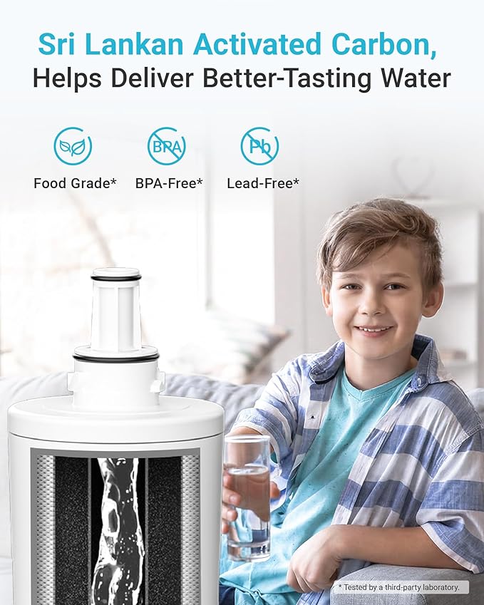 AQUA CREST DA29-00003G Refrigerator Water Filter, Replacement for Samsung® DA29-00003G, DA29-00003B, DA29-00003A, Aqua-Pure Plus, HAFCU1, RFG237AARS, RS22HDHPNSR, RSG257AARS, WSS-1 (Pack of 3)