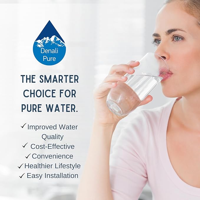 4-Pack Replacement for General Electric GSH25JSRFSS Refrigerator Water Filter - Compatible with General Electric MWF, MWFP Fridge Water Filter Cartridge