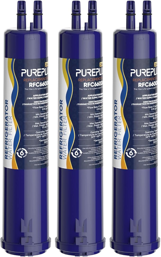 PUREPLUS Compatible with 4396841, 4396710, Everydrop® Filter 3, EDR3RXD1, 46-9083, 46-9030, 9030, 9083, Refrigerator Water Deluxe Filter, 3Pack