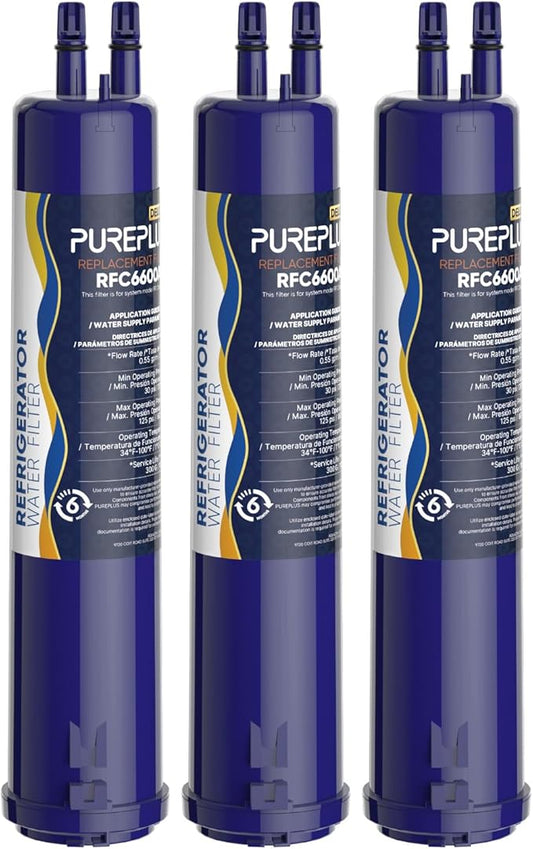 PUREPLUS Compatible with 4396841, 4396710, Everydrop® Filter 3, EDR3RXD1, 46-9083, 46-9030, 9030, 9083, Refrigerator Water Deluxe Filter, 3Pack