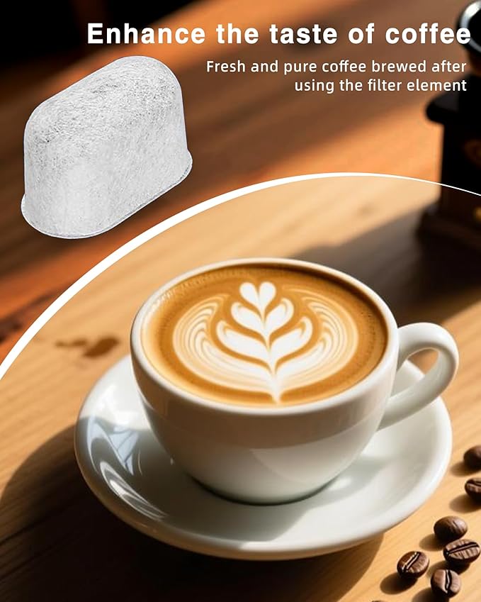 8PCS Replacement Charcoal Water Filters Pods Fit for Drew Barrymore & Cuisinart Coffee Machines – Improves Coffee Flavor, Easy to Install