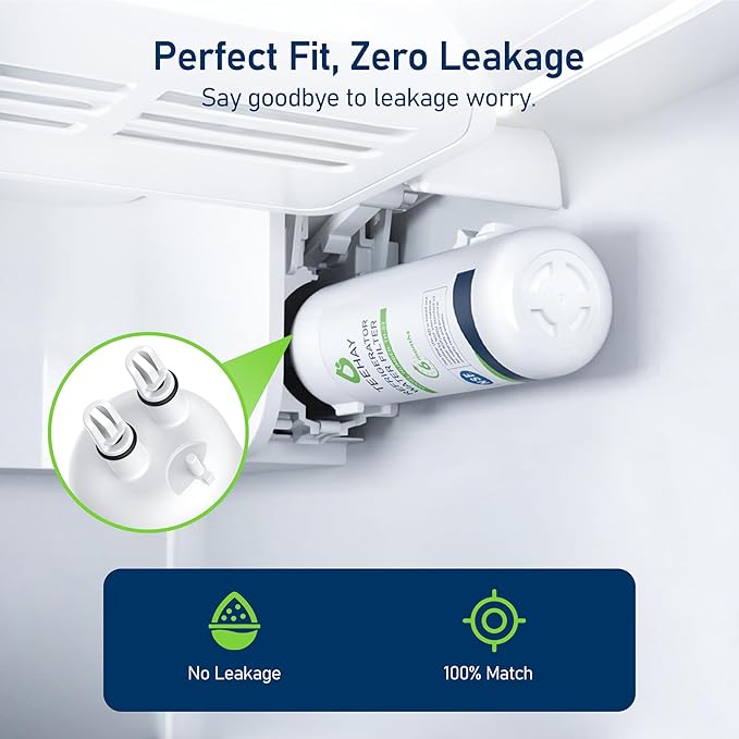 TEEHAY WHR1RXD1 Water Filter Replacement, Compatible with WRS571CIHV, WRS321SDHV, WRS321SDHB, WRS321SDHW, WRS321SDHZ, WRS325SDHV, WRS571CIHB, WRSF5836RZ, WRF560SEYM, WRS325SDHB, 2 Pack