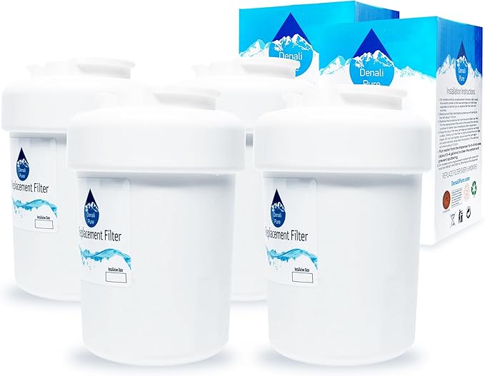 4-Pack Replacement for General Electric GSHS5KGXBCSS Refrigerator Water Filter - Compatible with General Electric MWF, MWFP Fridge Water Filter Cartridge