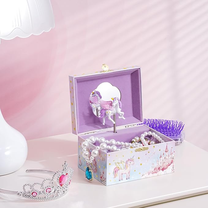 ProCase Unicorn Jewelry Box for Girls Bundle with Small Digital Camera Case Compatible with KODAK PIXPRO FZ55/FZ45/C1 Zoom/CAMKORY/Lecran