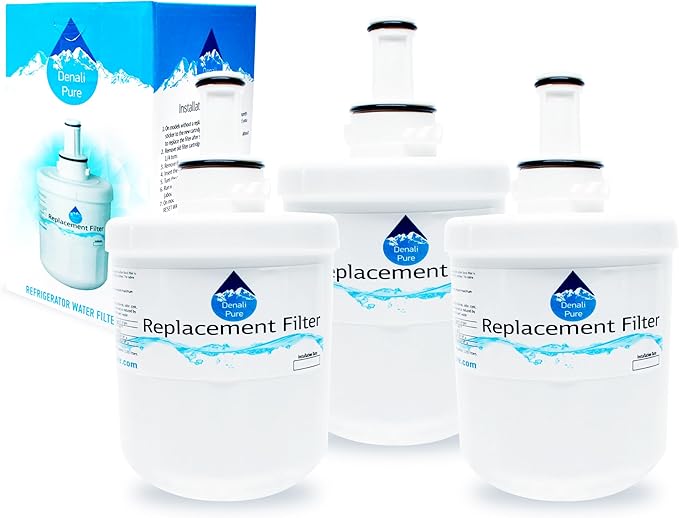 3-Pack Replacement for Samsung RS2556BB Refrigerator Water Filter - Compatible with Samsung DA29-00003G, Samsung DA29-00003B, Samsung DA29-00003A Fridge Water Filter Cartridge