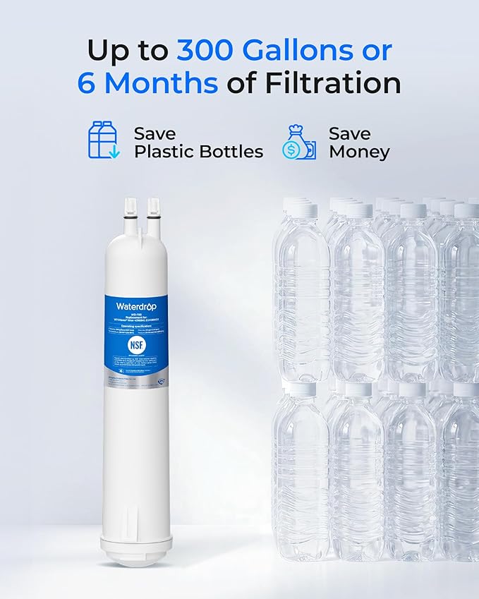 Waterdrop EDR3RXD1 Replacement for Everydrop® Filter 3, 4396841, 4396710, Kenmore® 46-9083, 46-9030, WD-F08 Refrigerator Water Filter