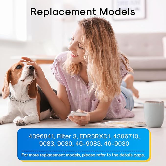 EXCELPURE Replacement for 4396841, EDR3RXD1, Everydrop® Filter 3, 4396710, Kenmore® 9083, 9030, 46-9083, 46-9030, Refrigerator Water Filter, 2PACK
