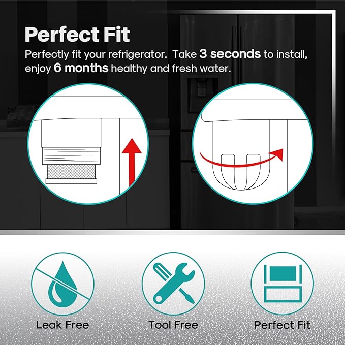 ICEPURE WF1CB Refrigerator Water Filter Replacement for Frigidaire PureSource WF1CB, WFCB, RG100, NGRG2000, WF284, Kenmore 9910, 469906, 469910, RWF2300B 3PACK