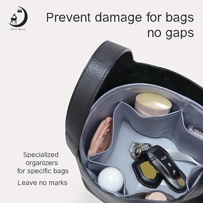 Silky Bag Insert Fit for Hermes Picotin 18/22, Silky Purse Organizer, Lightweight and Silk Touch (Fits PC18, Blue Pale)