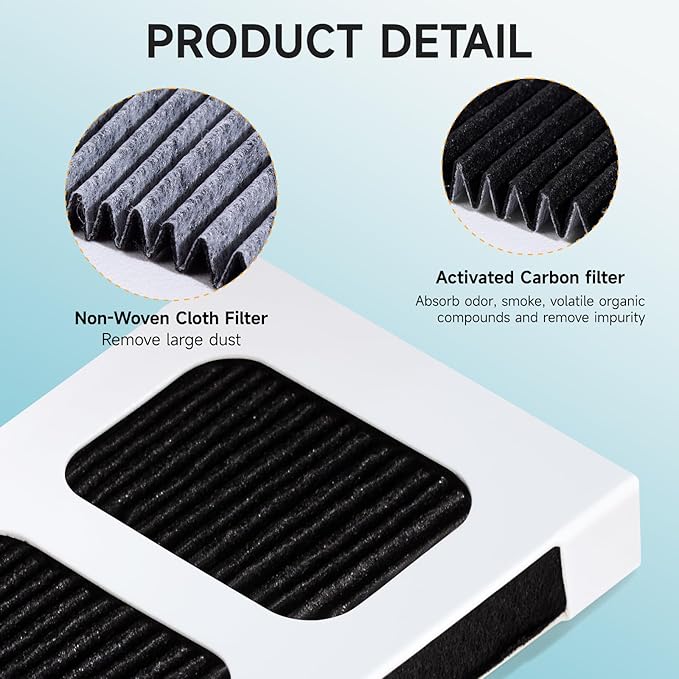 6 Pack Refrigerator Air Filter for Frigidaire Pureair Ultra 2, Compatible with Electrolux 242047805, 5303918847, EAP12364179, Reduce Odors with Activated Carbon Filter