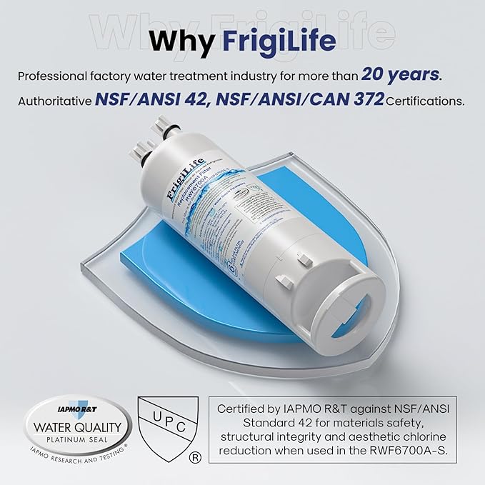 W10295370A Refrigerator Water Filter Compatible with EDR1RXD1, Everydrop® Filter 1, EDR1RXD1B, WHR1RXD1, KAD1RXD1, 46-9081, 46-9930, P5WB2L, P8RFWB2L, 2Pack