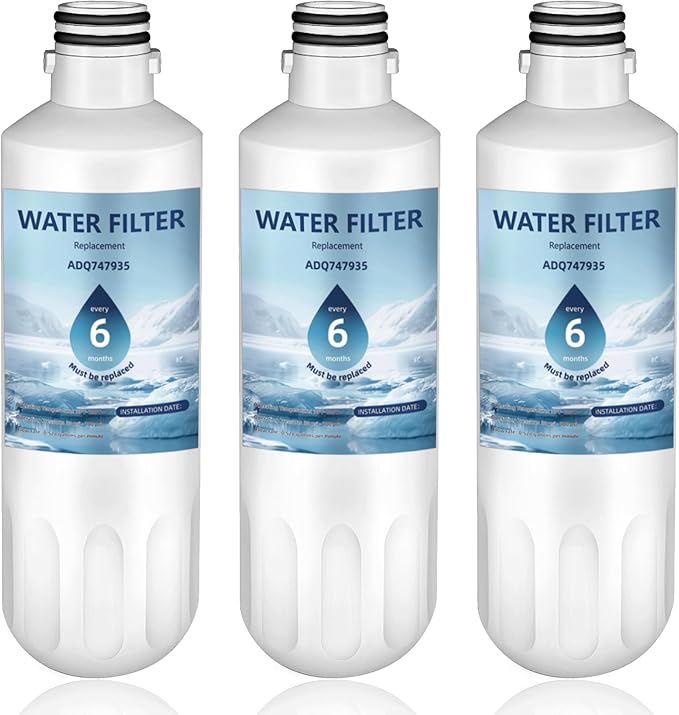LT1000P ADQ747935 Water Filter 6-Month Replacement for LG LT1000P/PC ThinQ Water Filter AGF80300704,LRFS28XBS,LRFLC2706S,LRMXS2806S,LMXS28626S,LFXS26973S,LFXC22526S,LMXC23796D,LF24Z6530S,LRFXC2606S