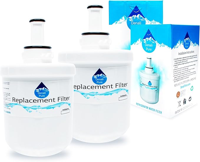 2-Pack Replacement for Samsung RFG298AAPN Refrigerator Water Filter - Compatible with Samsung DA29-00003G, Samsung DA29-00003B, Samsung DA29-00003A Fridge Water Filter Cartridge