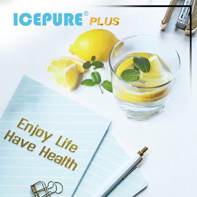 ICEPURE PLUS RWF5200B NSF/ANSI 53 Replacement for XWF (𝐍𝐎𝐓 𝐗𝐖𝐅𝐄), WR17X30702, Applicable models starting with GBE21 GDE21 GDE25 GFE24 GFE26 GNE21 GNE25 GNE27 Refrigerator Water Filter, 2PACK