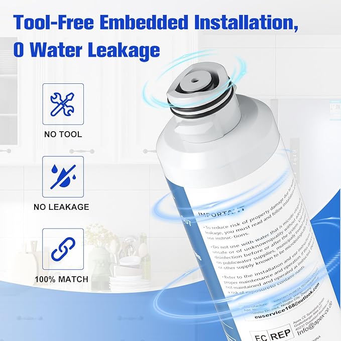 DA29-00020B Water Filter Replacement for Samsung HAF-CIN/EXP, DA29-00020A/B, DA29-00020B-1, 46-9101, RF28HMEDBSR, RF263BEAESR, RF263TEAESG, RF4287HARS, Filters 2 Pack