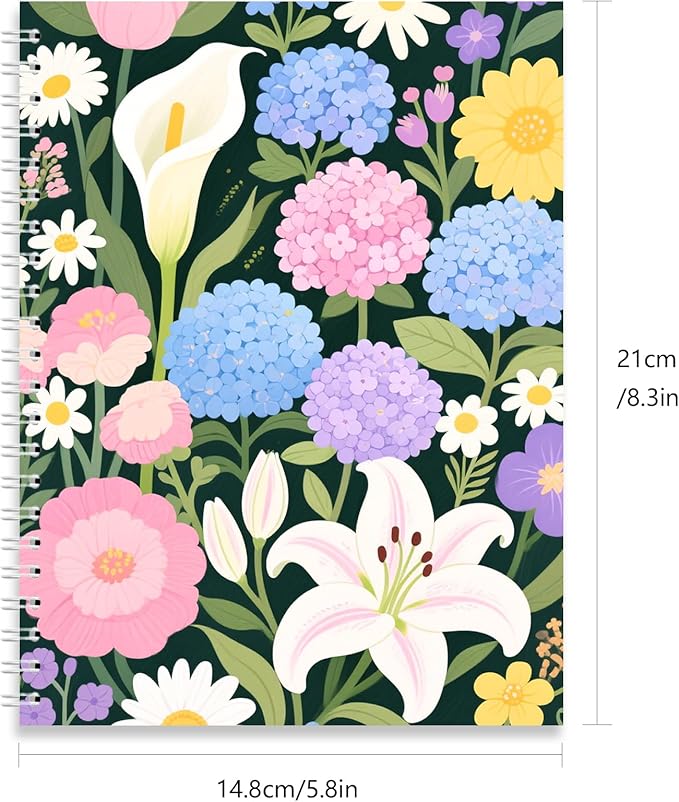 BetterJonny 2 Pcs Reusable Sticker Book Collecting Album Blank Sticker Storage Organizer Book, A5 Size 32 Inner Pages Per Album, Release Paper for Collecting Stickers, Labels(Flowers)