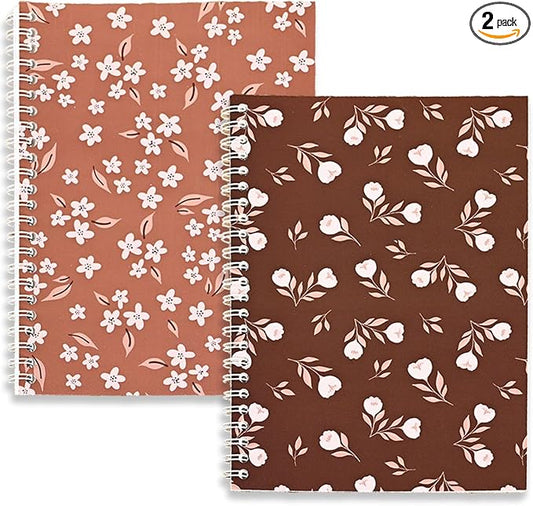 BetterJonny 2 Pcs Reusable Sticker Book Collecting Album Blank Sticker Storage Organizer Book A5 Size with 64 Sheets Release Paper for Collecting Stickers, Labels(White Flowers)