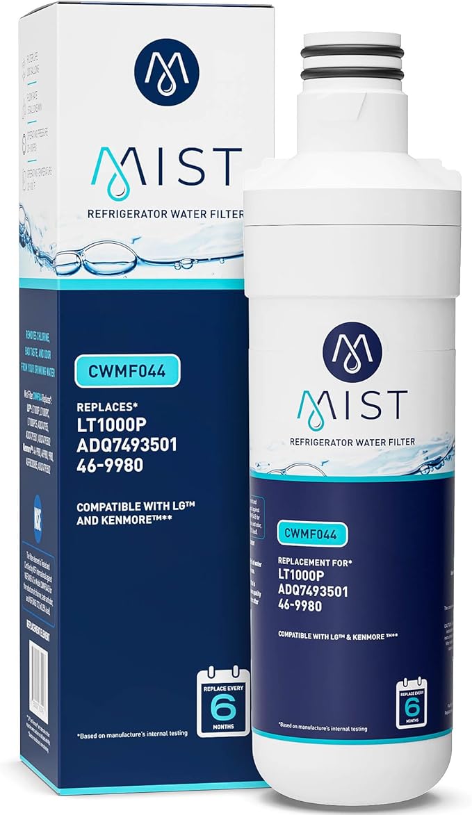 Mist ADQ74793501 Refrigerator Water Filter Replacement for LG LT1000P, WD-LT1000P, Kenmore 46-9980, Fridge LMXS28626D – NSF 42 Certified – 1 Pack