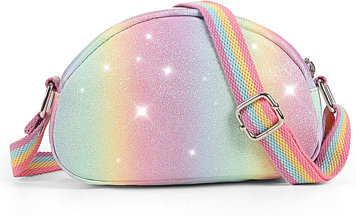 Toddler Purse Easter Basket Stuffers Gifts for Kids: 2 3 4 5 6 7 8 Year Old Girl Birthday Gift, Rainbow Crossbody Bag