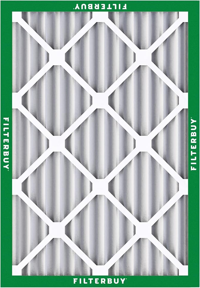 Filterbuy 24x28x2 Air Filter MERV 8 Essential Dust & Allergy Defense (5-Pack), Electrostatic Pleated HVAC AC Furnace Filters Replacement (Actual Size: 23.50 x 27.50 x 1.75)