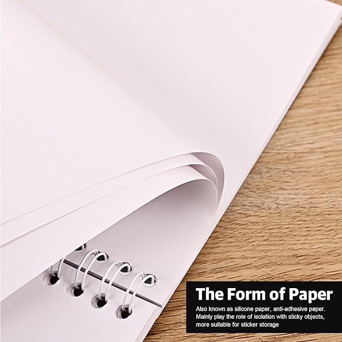 BetterJonny 2 Pcs Reusable Sticker Book Collecting Album Blank Sticker Storage Organizer Book A5 Size with 64 Sheets Release Paper for Collecting Stickers, Labels