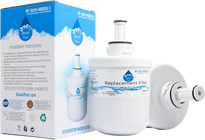 Replacement for Samsung RS2555SW Refrigerator Water Filter - Compatible with Samsung DA29-00003G, Samsung DA29-00003B, Samsung DA29-00003A Fridge Water Filter Cartridge