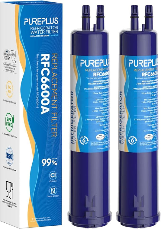 PUREPLUS Compatible with 4396841, 4396710, Everydrop® Filter 3, EDR3RXD1, 46-9083, 46-9030, 9030, 9083, Refrigerator Water Filter, 2Pack