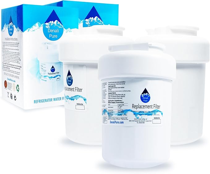 3-Pack Replacement for General Electric GSC23LSRCSS Refrigerator Water Filter - Compatible with General Electric MWF, MWFP Fridge Water Filter Cartridge