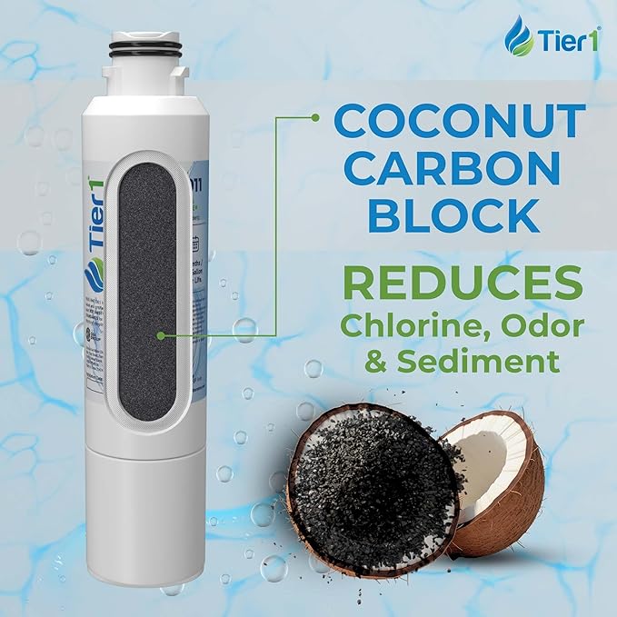 Tier1 RWF1011 DA29-00020B Refrigerator Water Filter | Replacement for Samsung HAF-CIN, WF294, FMS-2 Fridge Filter - Up to 24 Months Supply | Easy Install | Odor Control | Great Tasting Water (4-pk)