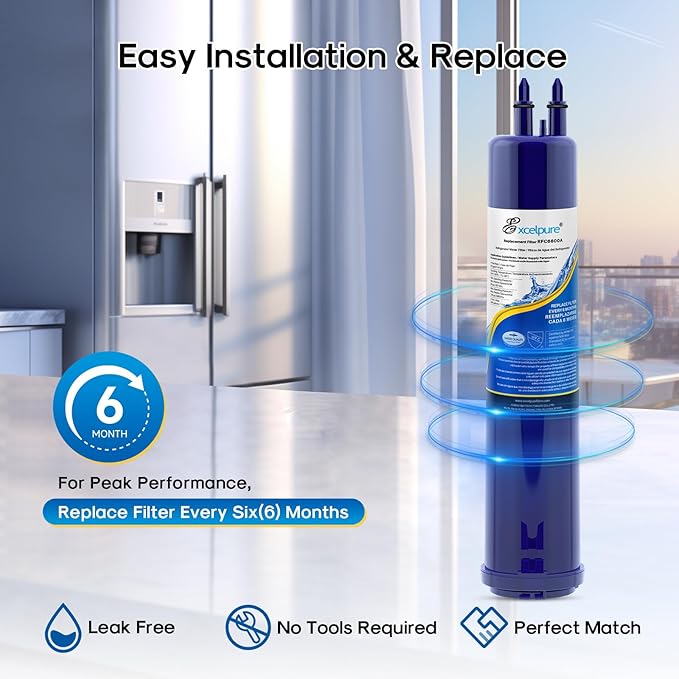 EXCELPURE Replacement for 4396841, EDR3RXD1, Everydrop® Filter 3, 4396710, Kenmore® 9083, 9030, 46-9083, 46-9030, Refrigerator Water Filter, 4PACK