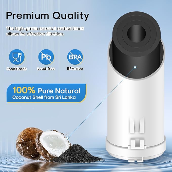 EXCELPURE EDR3RXD1 Compatible with Everydrop® Filter 3, 4396841, 4396710, Kenmore 46-9083, 46-9030, 9030, 9083, KAD3RXD1, WHR3RXD1, RFC6600A Refrigerator Water Filter, 4PACK