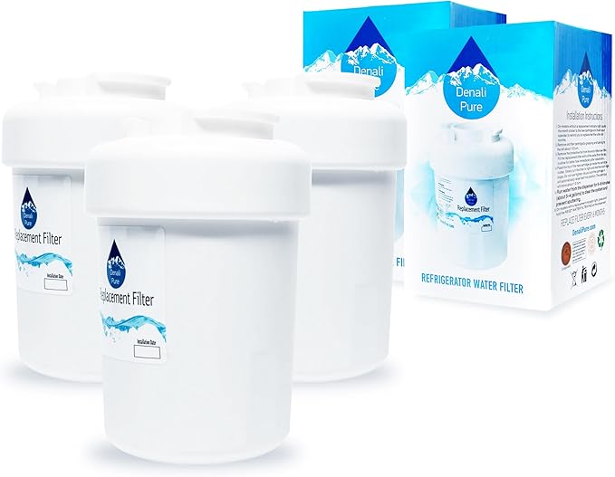 3-Pack Replacement for General Electric GSH22JFXLBB Refrigerator Water Filter - Compatible with General Electric MWF, MWFP Fridge Water Filter Cartridge