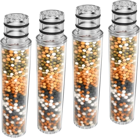 Water Replacement Filter for Shower Head,Compatible with SR SUN RISE Handheld Shower Head Cartridge,for Hard Water Remove Chlorine and Harmful Substances.（4 Pack）